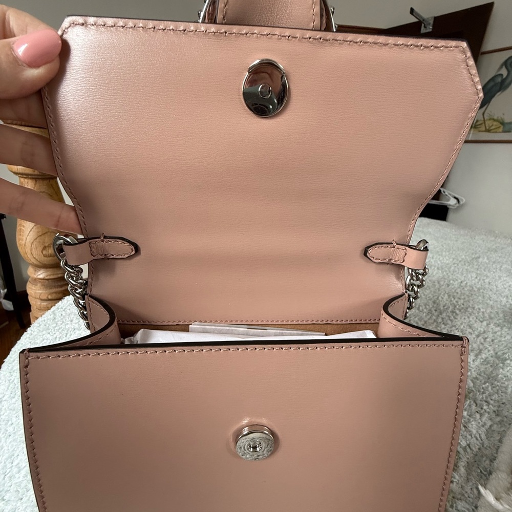 Jimmy Choo Pink Crossbody Bag with Sparkling Hardware - Picture 7 of 12